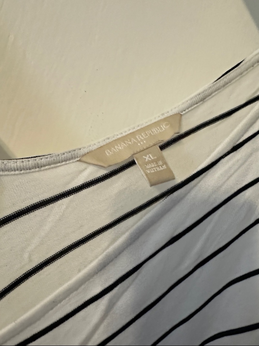 Banana Republic White Maxi Dress with Navy Stripes - Picture 2 of 4